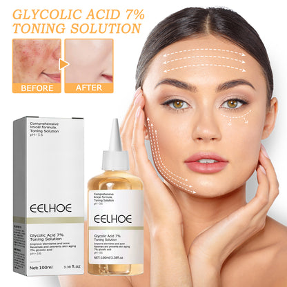 EELHOE Glycolic Acid 7% Toner, Remove Acne Lighten Acne Repair Acne Mark Moisturize Skin Toner